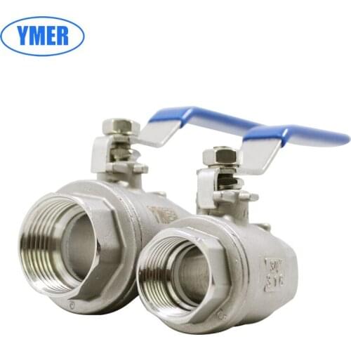 Stainless steel two piece ball valve