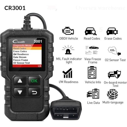 Launch X431 Cr3001 Full Obd2 Scanner Obd 2 Engine Code Reader Creader 3001 Car Diagnostic Tool Pk Cr319 Ad310 Elm327 Scan Tool