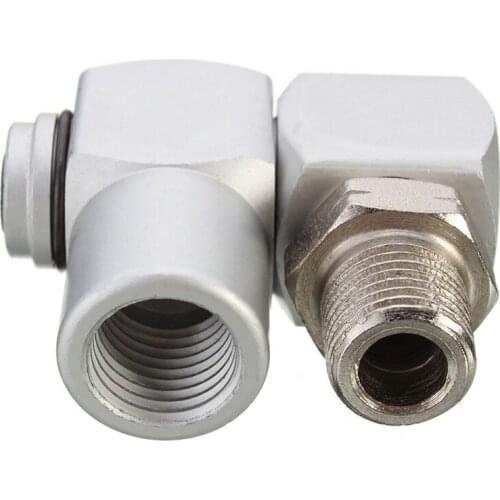 Universal 360 Swivel 1/4" BSP Air Hose Connector Adapter Flow Aluminum Tool Hot