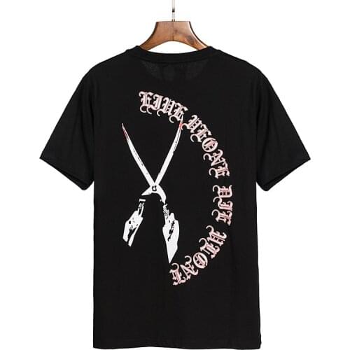 VLONE short-sleeved female couple loose street T-shirt hip-hop trend mens cotton casual letter printing V76512652