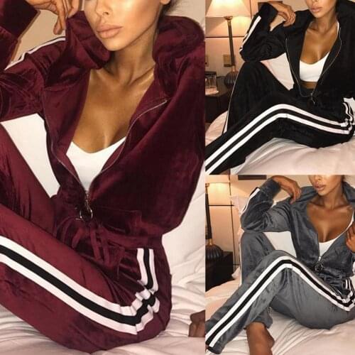 Women Hoodies Sports Suits Sexy Sportswear 2 Piece Set Sportswear Jogging Tracksuit Women