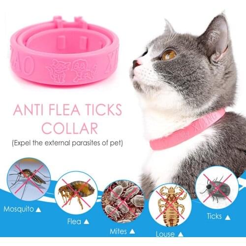 1pc Anti Flea Insect Mosquitoes Pet Cat Collar Silicone Cat Collars Anti Mosquito Protection For Cat Kitten Supplies