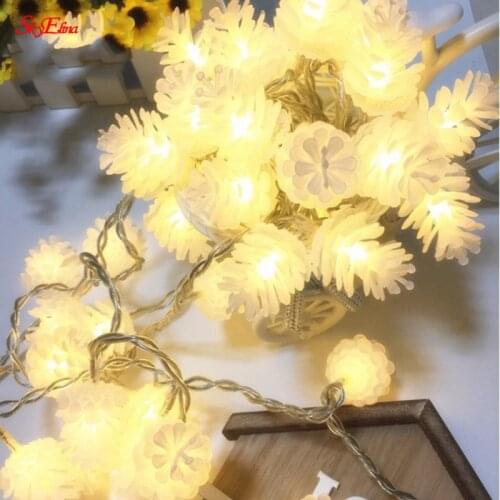 3M 20 Leds String lights Warm white Pine Cone Christmas tree holiday decoration lighting indoor outdoor Fairy Lights 5Z MM261