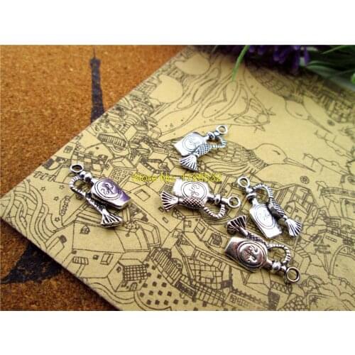 40pcs Perfume Charms Antiqued Silver Tone Perfume charm pendants 20x10mm