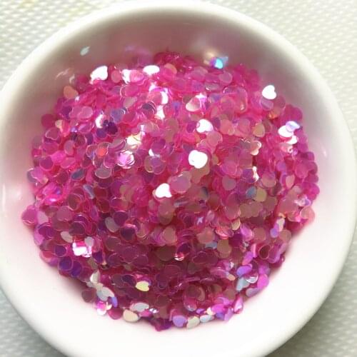 5000pcs(50g) 3mm Brilliant Pink Flat heart Loose Sequin Paillette Sewing,Wedding Craft,Kids DIY Garment Accessories Scrapbook