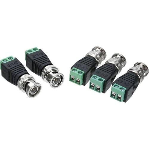 Adapter for POE CCTV Tester IP camera FC Security Terminal Block 10pcs Mini Coax CAT5 To Camera CCTV BNC Video Connector
