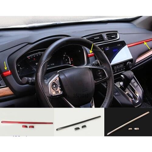 Car Stick ABS Chrome/Stainless Steel Co-Pilot Glove Dashboard Box Front Trim Panel For Honda CRV CR-V 2017 2018 2019 2020