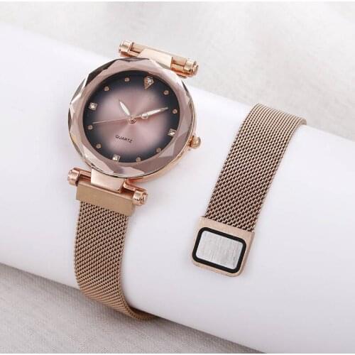 Women Watches Magnetic Watch Rose Gold Rhinestone Designer Ladies Watch Simple Dress Gfit reloj mujer relogio feminino