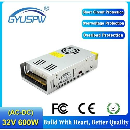 DC32V 600W Switching power supply 220V 110V AC to DC 32V Power Sourer For CNC industrial Equipment CCTV Repeater