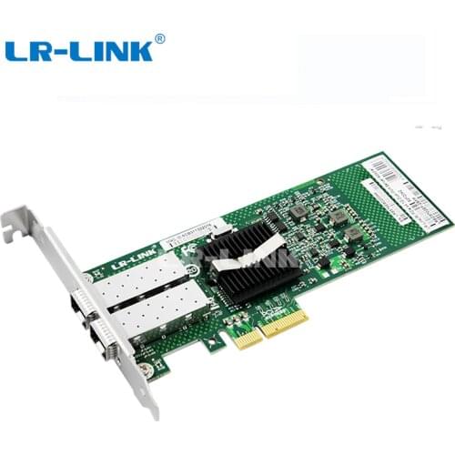 LR-LINK 9702EF -2SFP Dual Port Gigabit Ethernet Fiber Optical Network Card PCI-Express Lan Card Intel 82576 E1G42EF Compatible