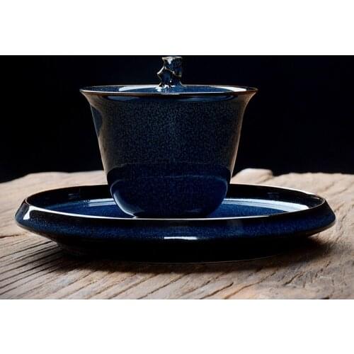 Chinese ceramic covered bowl large tureen tea cup single Japanese Kungfu teaware tea maker teacup porcelain tea set