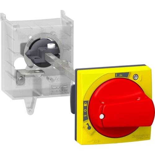 Circuit Breaker Rotating Handle Kit (for Tesys GV3), Red Handle, IP65, with Front Panel and Tripping Status Indication GV3APN04