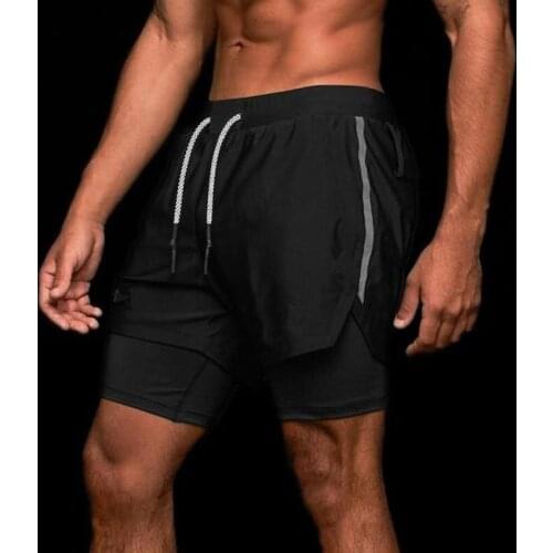Summer Mens Casual Sports Pants Five-point Pants Stretch Fabric Double Breathable Rainproof Waterproof Running Shorts -40