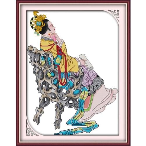 Jia Yuanchun cross stitch kit people 18ct 14ct 11ct count print canvas stitches embroidery DIY handmade needlework