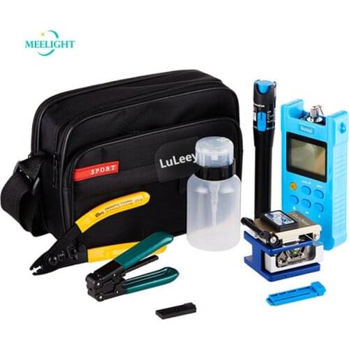 FTTH Cold Connection Kit Toolbox Tool kit Wire Optic Cable Tool Set kit Optical Power Meter Red Laser Pen Fiber Cleaver