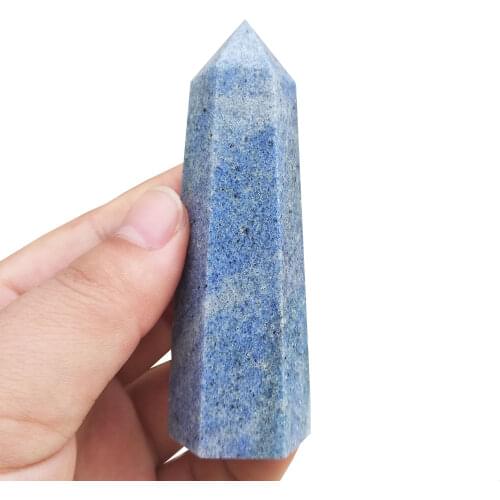 Natural Rare Blue Aventurine point healing crystal stone obelisk for home decoration