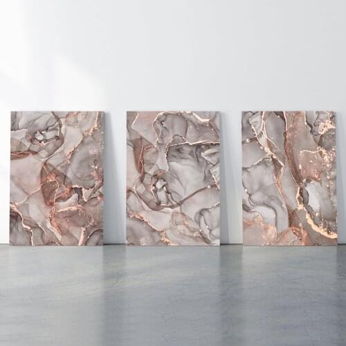 Modern Abstract Grey Gold Marble Canvas Wall Art Prints Decorative Canvas Painting Pictures Posters for Living Room Home Decor