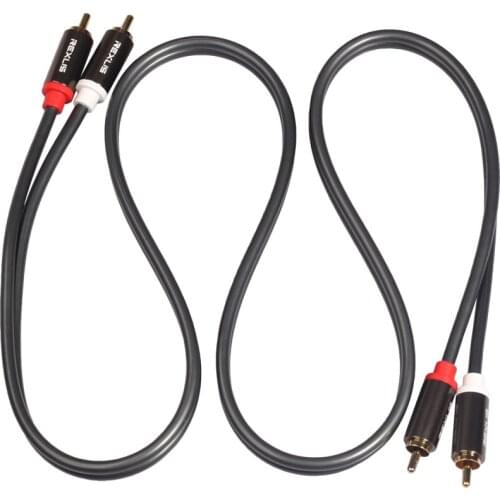 2RCA Male to 2RCA Male Stereo Audio Cable Plated for Home Theater
