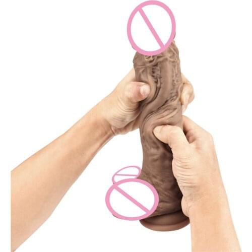 Super soft Silicone Realistic Big Dildo Artificial Penis Female Masturbator with Suction Cup skin vagina stimulation sex toys