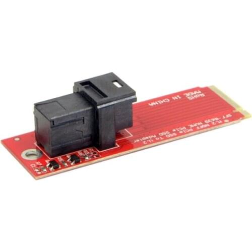 Syba SI-ADA40121 U.2 - MiniSAS to M.2 M-Key NVMe SFF-8639 Adapter NEW