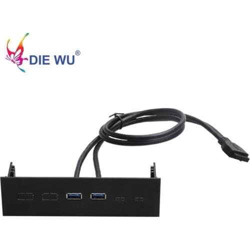 USB 3.0 front panel Dual USB 3.0 Ports Hub 20 Pin Connector & Adapter Cable cable lenth 60cm