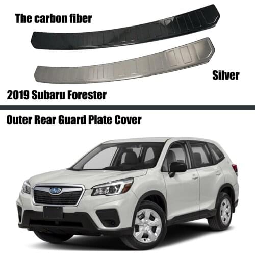 For Subaru Forester 2019 2020 Stainless Steel Outer Rear Trunk Bumper Cover Trim Protector Guard Plate Car Styling Accessories