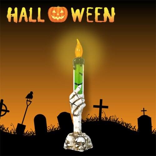 1pcs Halloween skull Candle With LED Tea Light For Halloween Decoration Festive Party Happy Halloween Party Decor For Home 2021