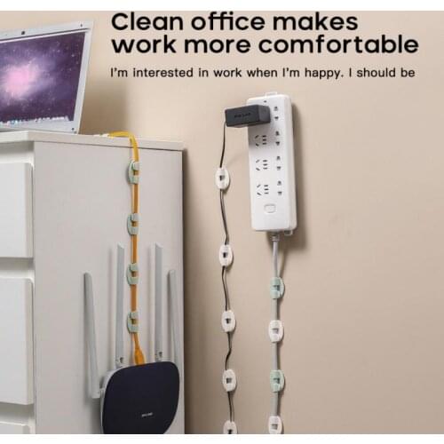 10/30PCS Wire Storage Cable Organizer Line Card Fixed Network Cable Routing Buckle Self-adhesive Nail-free Data Cable Clip Stora