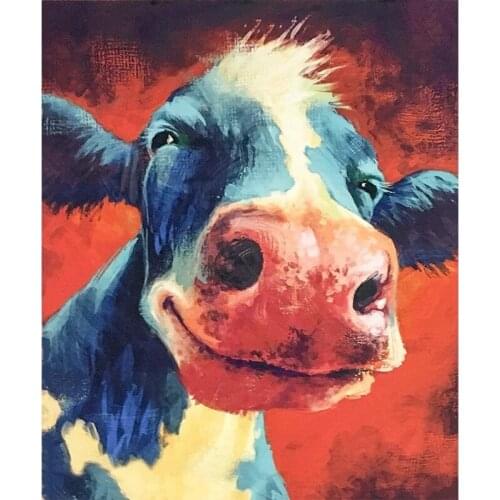 New DIY 5D Diamond Embroidery painting watercolor Cow Cross Stitch Set Abstract Oil Painting Resin Hobby Craft Home Decor