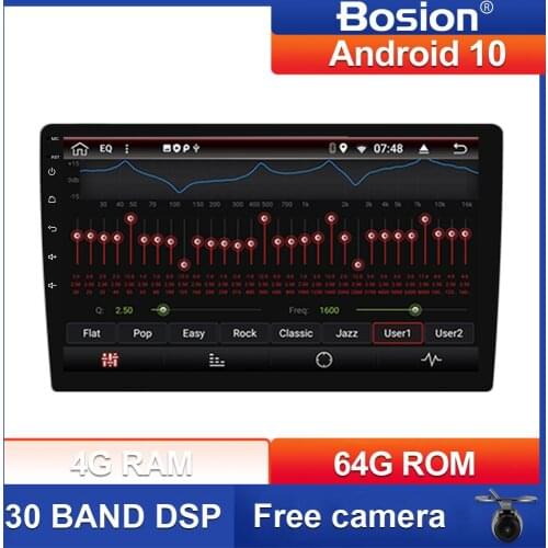 Bosion DSP PX6 RK3399 4GB+64GB 10.1 inch 1 DIN universal Android 10.0 Car adio Player car Stereo BT 5.0 Head unit WIFI USB SWC