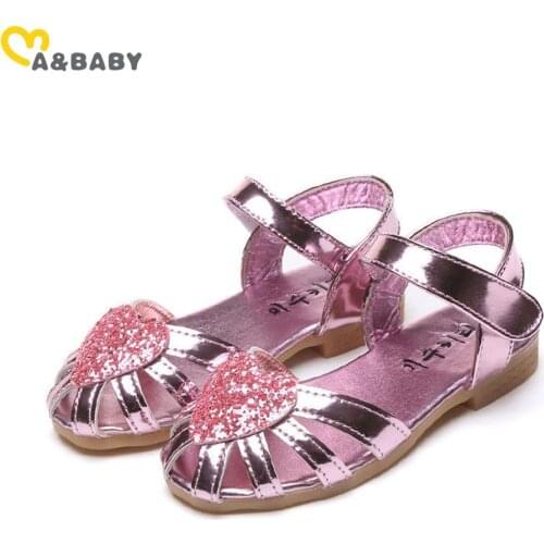 Ma&Baby 2-7Y Summer Toddler Baby Kid Girl Sandals Princess Sequins Wedding Birthday Party Shoe Children Girls