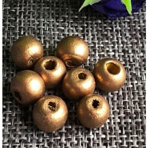 1000pcs/pack cheap 7*8mm golden color wooden bead,bulk rosary part, decoration or jewellery accessory beads