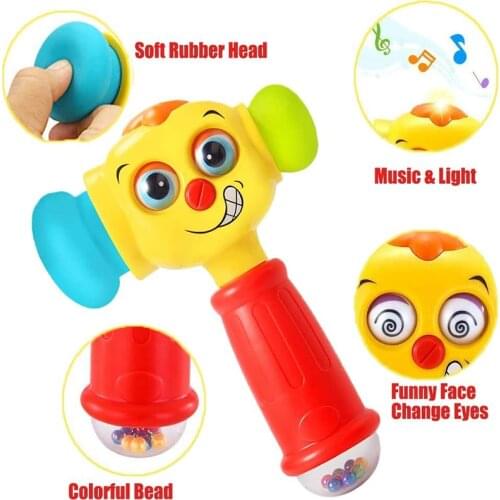 Childrens Music Light Hammer Baby Toy Fun Multifunctional Light Music Toy Boy Baby Girl Early Education Gift Educational Toy