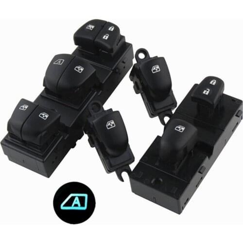 For Nissan Qashqai Altima Sylphy Tiida X-Trail 2011-2016 25401-3SH0A-C With Ice Blue Light Auto Power Window Litfer Switch