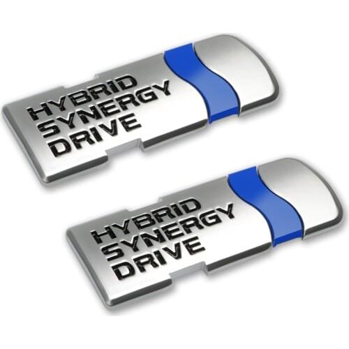 For Toyota hybrid synergy Drive Letter Prius Camry Rav4 Crown Car Styling metal Emblem Body Sticker Decal Car accessories