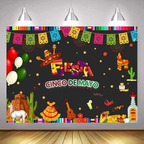 Carnival Harvest Festival Guitar Hat Balloon Backdrop Friends Happy Party Venue Decoration Studio Photography Background Cloth