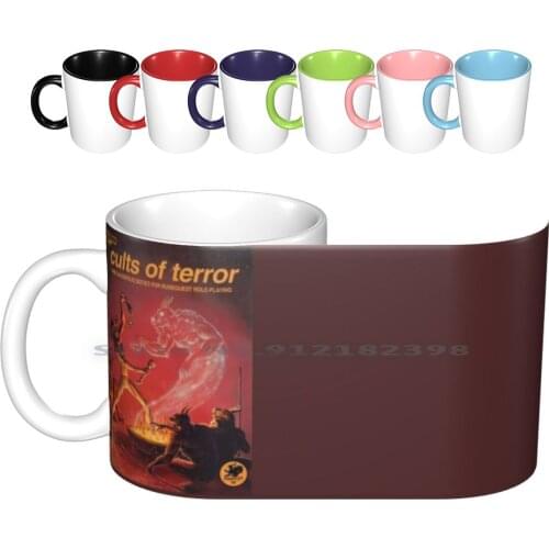 Cults Of Terror-Front Cover Ceramic Mugs Coffee Cups Milk Tea Mug Runes Rune Runequest Heroquest Glorantha Greg King Of Dragon