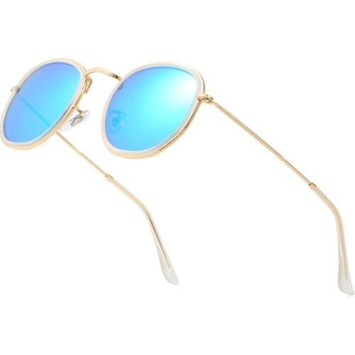 Vintage Brand Design Men Polarized Sunglasses Fashion Round Metal Frame Polaroid Driving Sun Glasses Male Goggle UV400 Eyewear