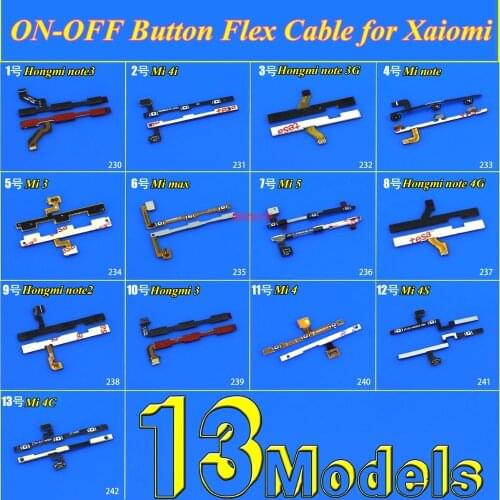Volume Power Switch On Off Button Flex Cable For Xiaomi Mi3 Mi4 Mi 4C 4S 4i Mi5 Note Max For Redmi Note 2 3 Note 3G 4G Hongmi 3