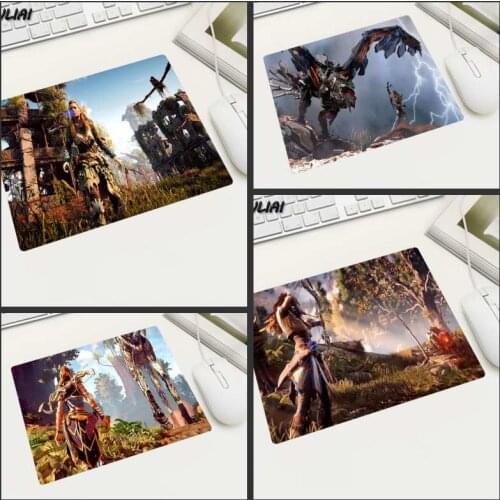 XGZ Small Size Movie Wallpaper Horizon Zero Dawn Mouse Pad Can Be Used for Home Desktop Computer Notebook Office PC Cup Mats