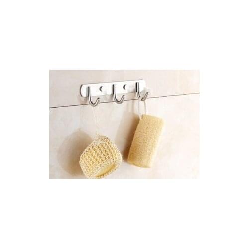 Bathroom Hooks Towel Hook Robe Hooks 304 Stainless Steel Hooks Hat Hook Door Hanger Wall Mounted Clothes Coat Hook Round 3-6Hook