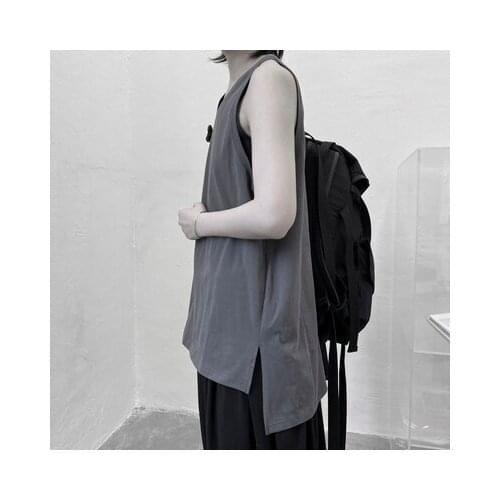 Summer outside wears the fashion INS Korea edition to take off the sleeveless jacket loose t-shirt vest
