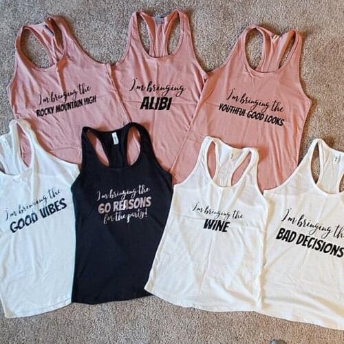 Custom Name Tees Tank Top Bachelorette Party Birthday Party Design Girls Trip Tees Tank Tops Cozy Recreational Activies Tanks