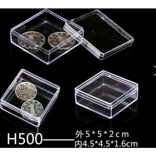 Multi Size Square Clear Plastic Jewelry Storage Boxes Beads Crafts Case Containers Free Shipping