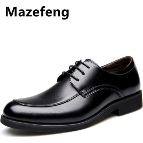 Mazefeng Brand 2021 Newly Mens Quality Patent Leather Shoes White Wedding Shoes Size 38-48 Black Leather Soft Man Dress Shoes