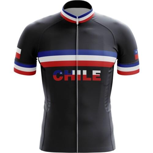 HIRBGOD New for Chile Mens Cycling Jersey 2021 Black Short Sleeve Bicycle Shirt Slim Stylish Riding Clothes Polyester,TYZ597-01
