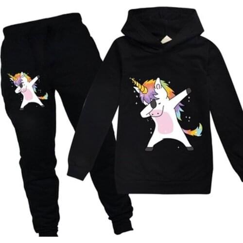 New Unicorn Hoodies Sweatshirts Fashion Kids Hooded T Shirt Baby Toddler Girls Coat Kids Clothes Boys Casual Tees Sportswear