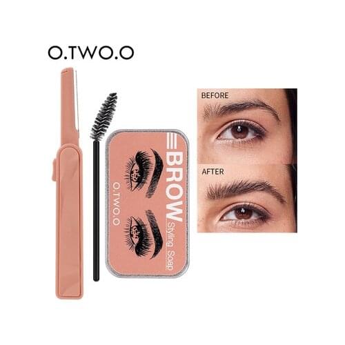 O.TWO.O Eyebrow Soap Wax With Trimmer Fluffy Feathery Eyebrows Pomade Gel For Eyebrow Lamination Makeup Soap Brow Sculpt Lift