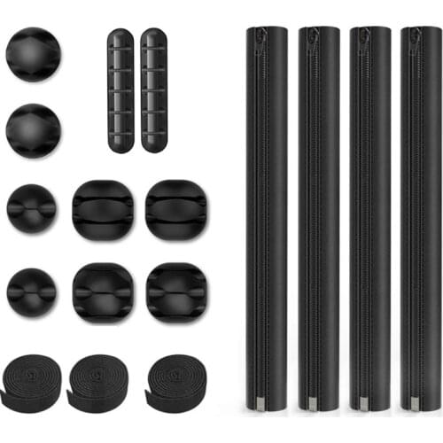 USB Cable Organizer Wire Winder Silicone Tie Fixer Wire Management organizador Cord Clip Office Desktop Phone Cables holder