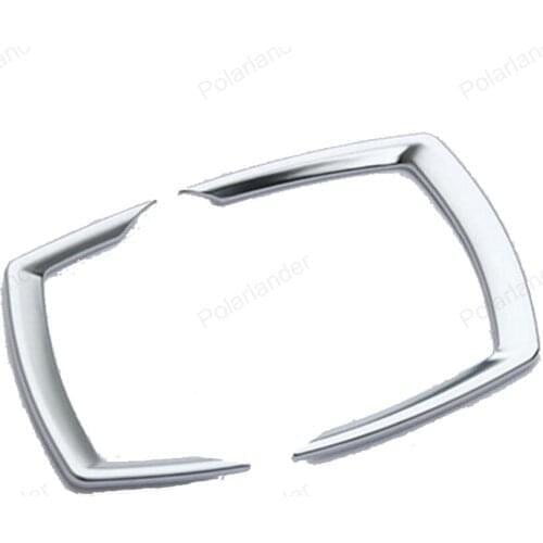 2Pcs ABS Chrome Interior Multimedia Switch Button Frame Cover Sequins Trim for BMW 1 2 3 4 Series 3 Series GT 2013-2016
